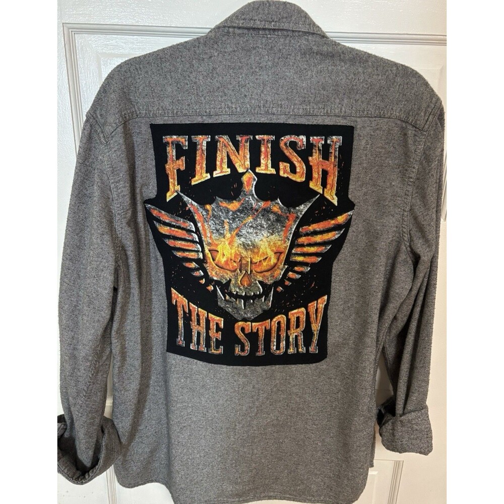 WWE Cody Rhodes Finish The Story American Nightmare Upcycled Flannel Shirt LARGE